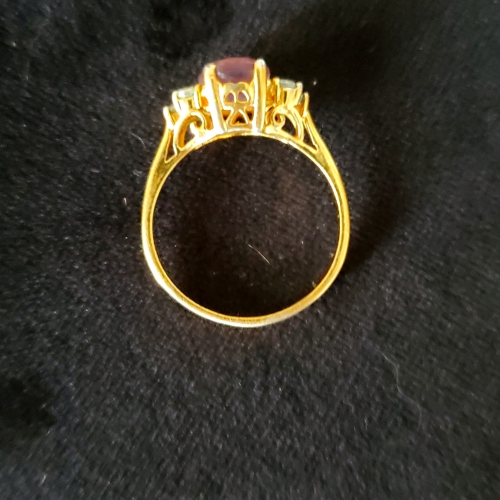 SOLD - Elegant amethyst and crystal ring